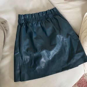 Blue Zara Faux Leather mini skirt
